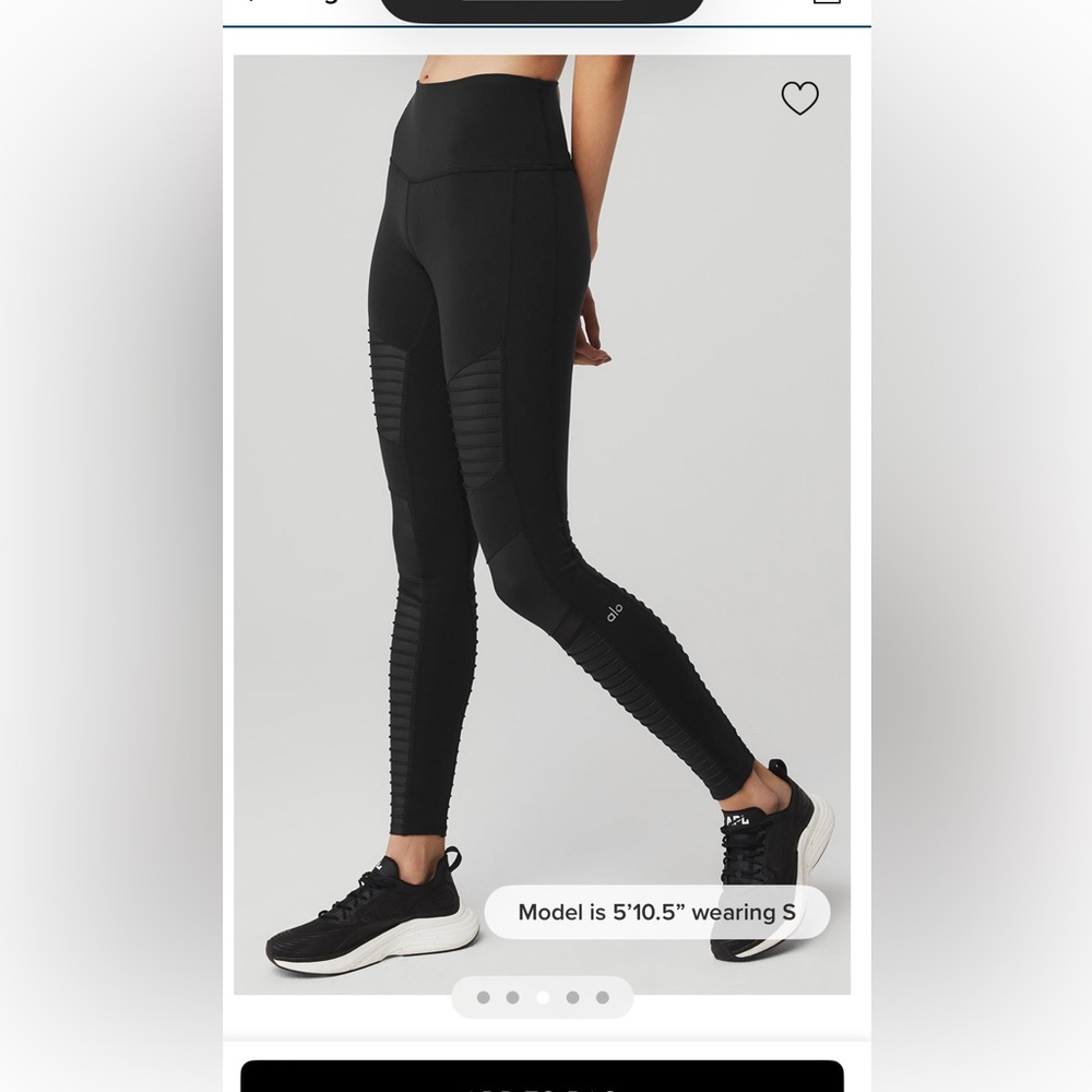 alo yoga high waist black moto leggings